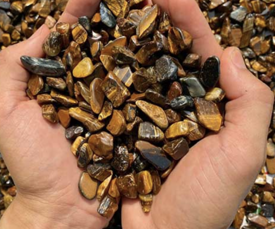 á Thạch Anh Mắt Hổ Vụn Mài Bóng Cỡ 1×1.5cm